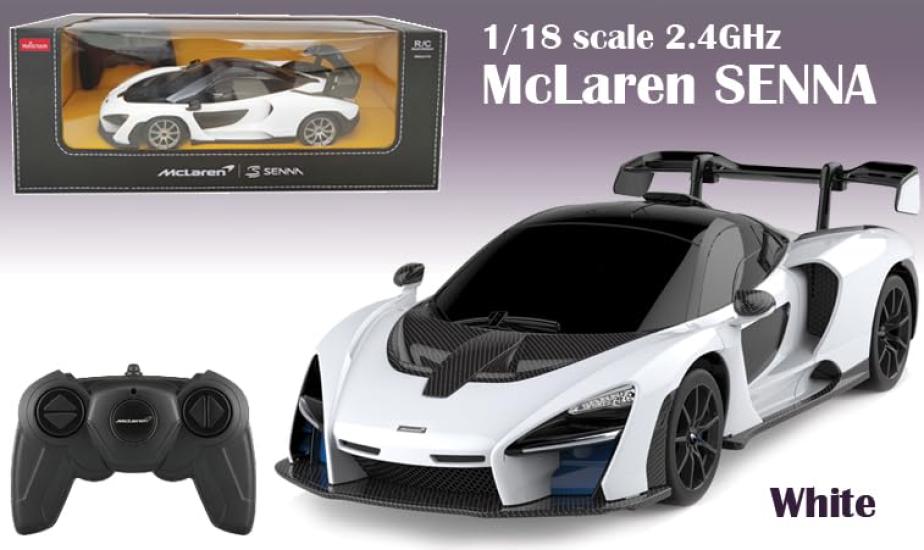 DOYUSHA 2.4GHz 118 Scale Electric Radio Control McLaren Senna (White) No. 96300 WHITE