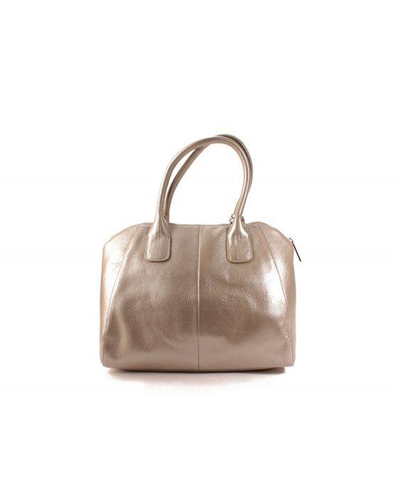 Christian Lacroix Sac à Main en Cuir Relief 4 Champagne