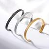 Stylish Stainless Steel Rune Open Cuff Bracelet - Unisex, Versatile, with Vacuum Plating