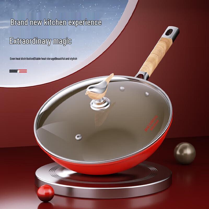 Macaiiroos Titanium Non-stick Refined Iron Wok