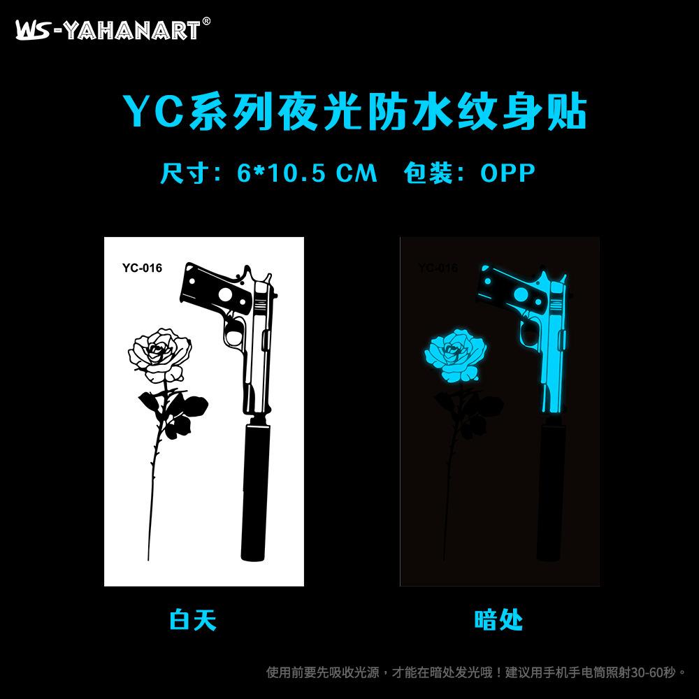 Luminous Blue Tattoo Sticker Nightclub Bar Music Festival Party Floral Female Tattoo Sticker Glowing Face Sticker