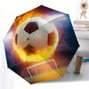 1pc Flame Football Stadium Passion Moment Portable Household Essential Folding Umbrella, Durable Iron Frame Structure, Iron Ro