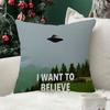 Ich möchte daran glauben UFO X-Files TV-Serie Spiel Personalisierte Kissen Staubschutz Schlafzimmer Party Dekoration Kissenbezug Kindergeschenk