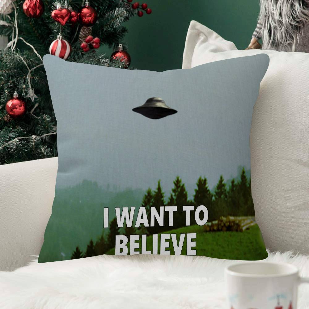 Ich möchte daran glauben UFO X-Files TV-Serie Spiel Personalisierte Kissen Staubschutz Schlafzimmer Party Dekoration Kissenbezug Kindergeschenk