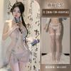 Sexy lace classical passion erotic underwear slit mesh perspective pure desire classical embroidered cheongsam set