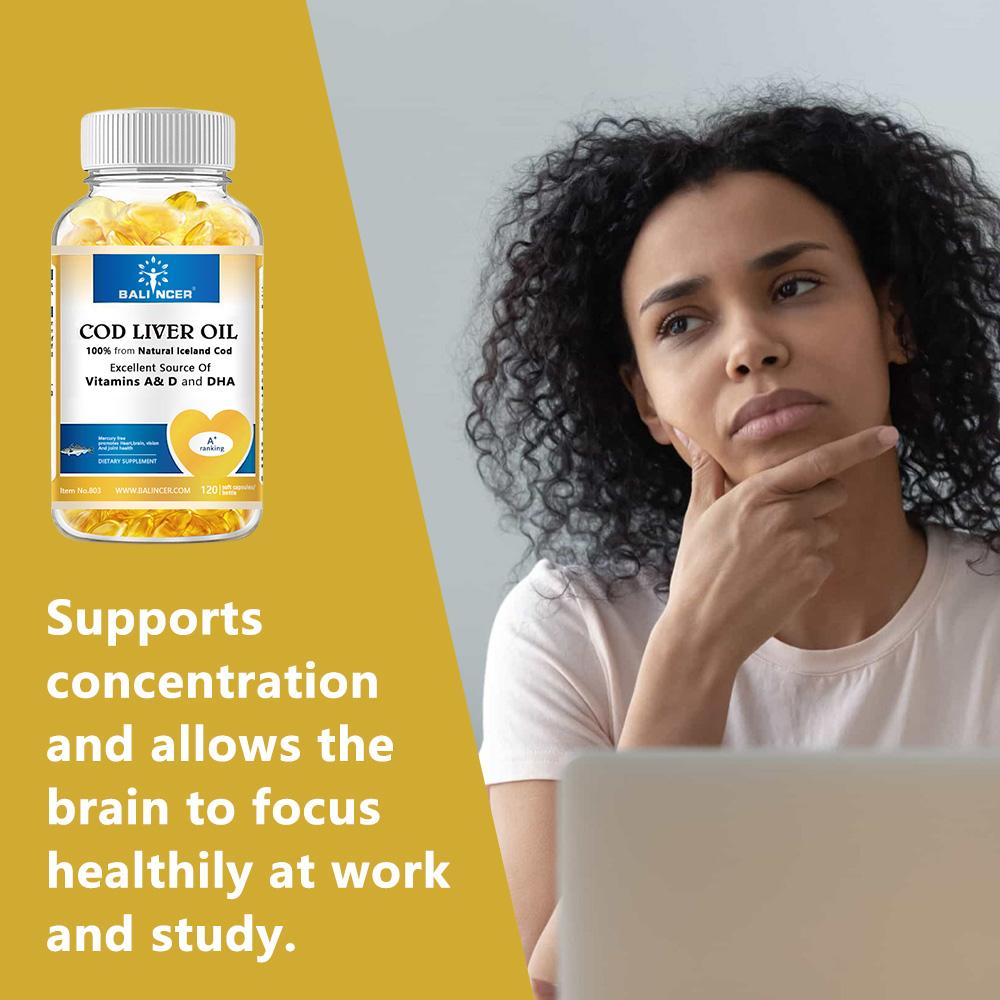 Cod Liver Oil Softgels Natural Iceland Source Vitamin A D Dha Liquid 120 Count