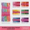 Handmade Gradient Embroidery Thread, No. 25 Silk & Cotton for Cross Stitch & Insole