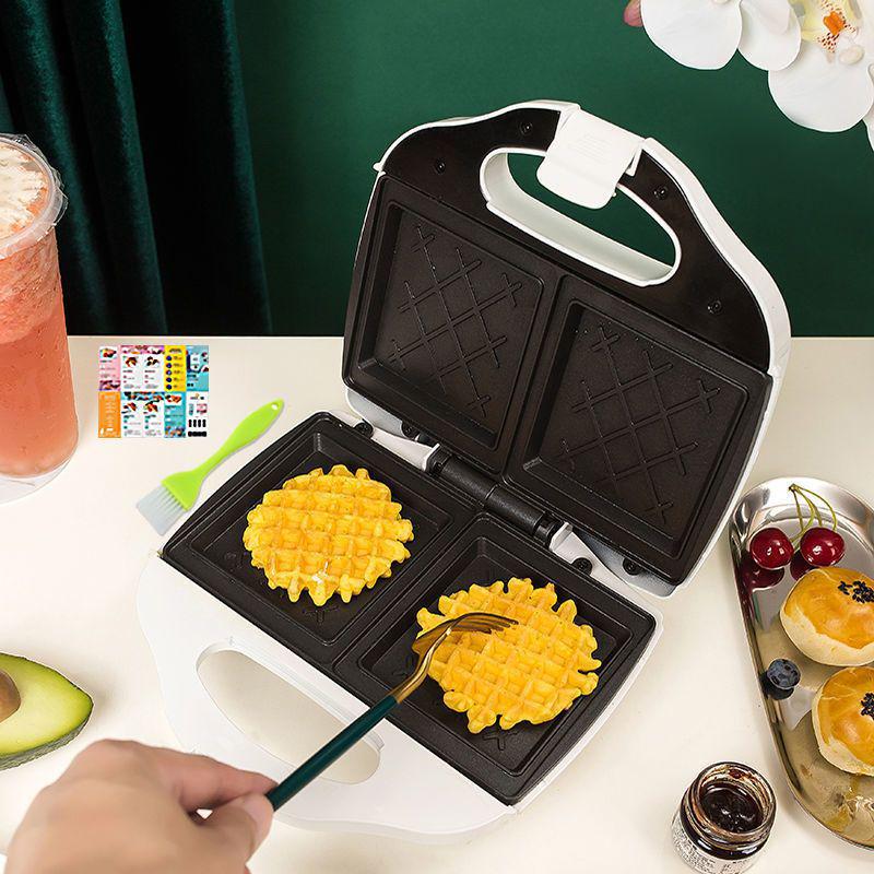 Multi-Functional Breakfast Machine: Large-Capacity Sandwich Maker & Deepened Toaster for Students and Families, Double Plate Convenience. Double Steak Plate 190
