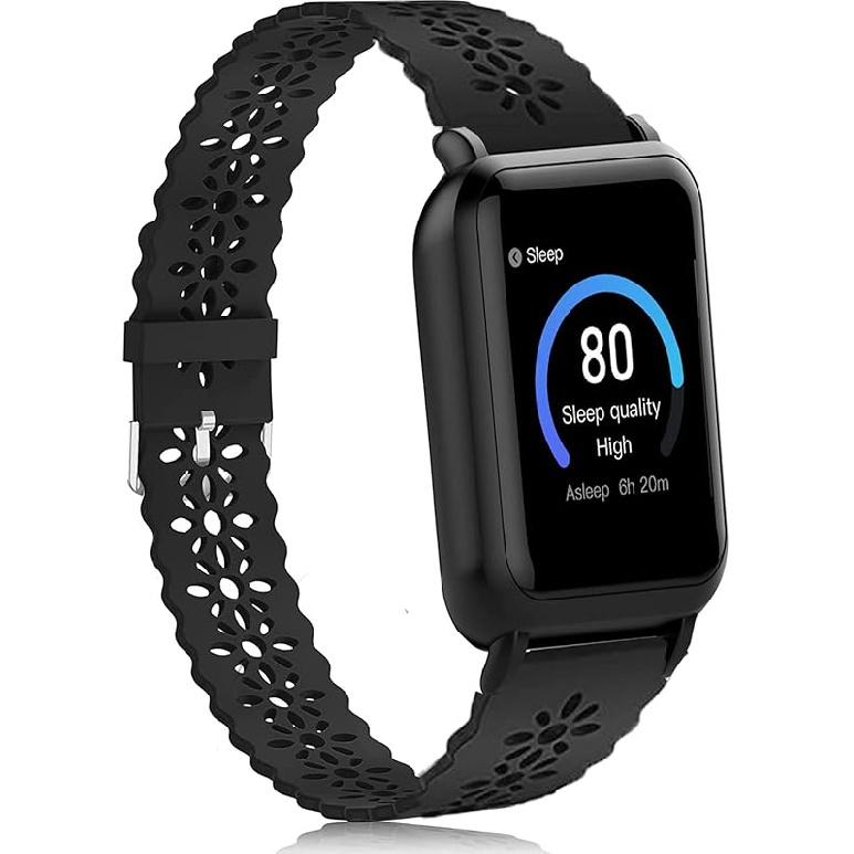 Совместим с браслетом 3Plus Vibe Plus, силиконовые кружевные тонкие полые сменные ремешки, совместимые с 3Plus Vibe Plus/Vibe +/Vibe Lite/Vibe Pro