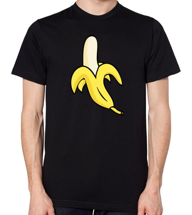 Cartoon Peeled Banana T-Shirt Men Women Unisex Top S разноцветный