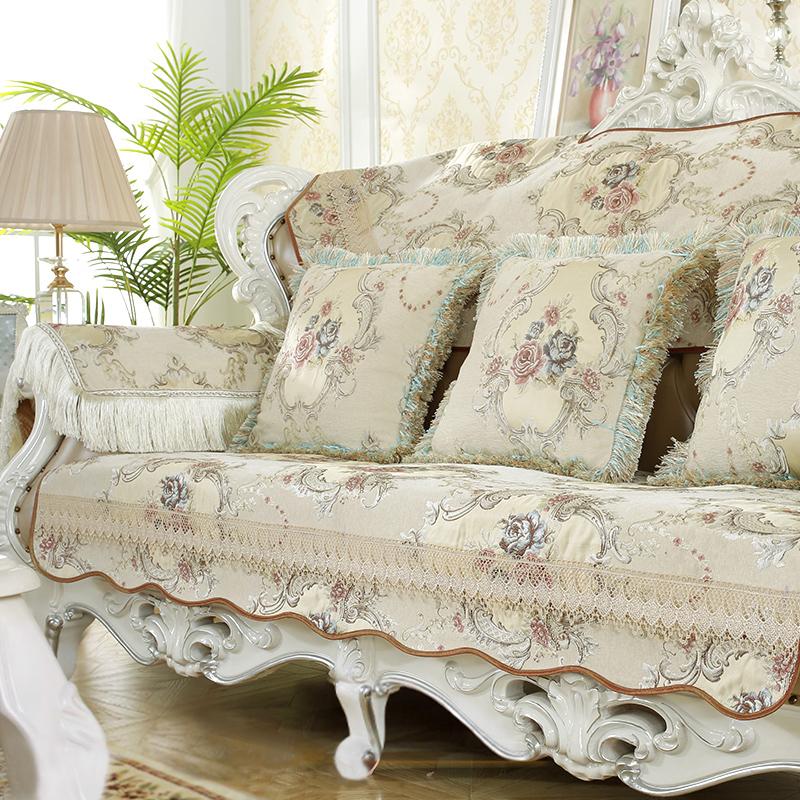 Европейский чехол для дивана, роскошный шенилл, четыре сезона, универсальная подушка для дивана, гостиная, противоскользящий чехол, подлокотник, полотенце, домашний декор