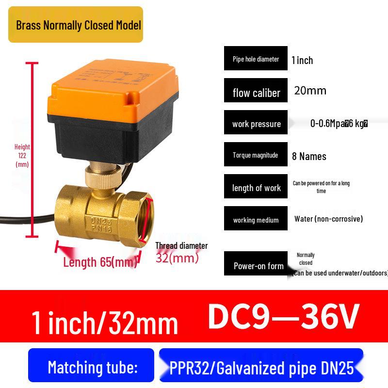 Mini Electric Ball Valve: Two-Way Threaded, Underwater & Waterproof, 220V/24V/12V