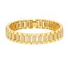 Jewelry Block Chain Bracelets Waterproof Cubic Zirconia Bangle  Jewelry Accessories