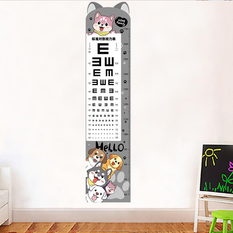 

Мультяшный детский ростомер, наклейка на стену с ростомером, съемная наклейка для измерения роста, стандартный логарифмический визометр 30 * 130CM (opp bag)