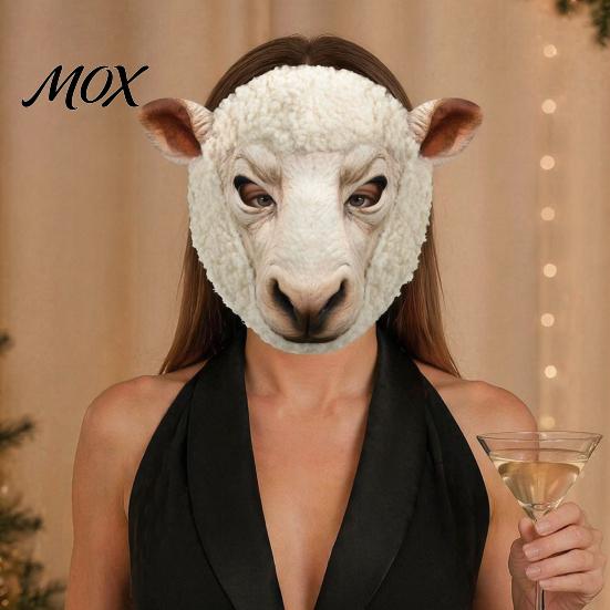 Máscara de Oveja con Visión Clara Máscara de Animal Realista, Oso Pardo Cara Completa Suave Cosplay para Fiesta de Disfraces de Halloween Accesorios Transpirable