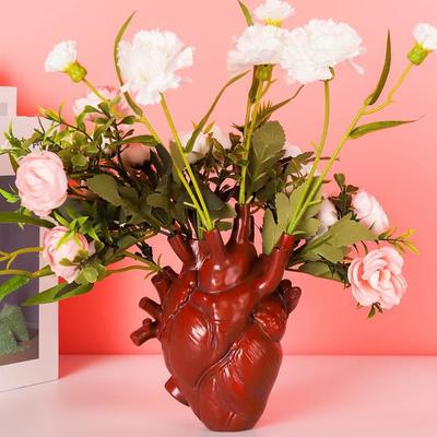 Vaso da Fiori a Forma di Cuore Decorazione Design Giardino Casa Creativo Cuore Simulazione Fioriera Ornamento
