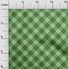 oneOone Cotton Flex Pear Green Fabric Check Sewing Material Print Fabric By The Yard 40 Inch