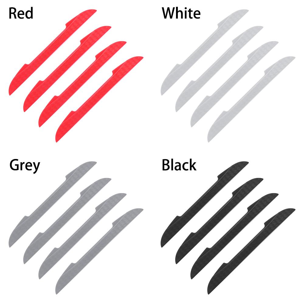New 4PCS Protective Strip Car Side Door Edge Protector Scrape Guard Bumper Guards Handle Cover 3D Sticker Car Styling Emblem Interior Mirrors 6
