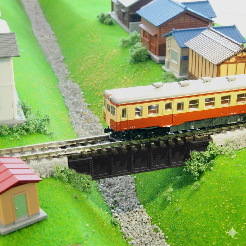 Rokuhan Z Gauge R087 Güverte Kiriş Köprü Kısa Siyah