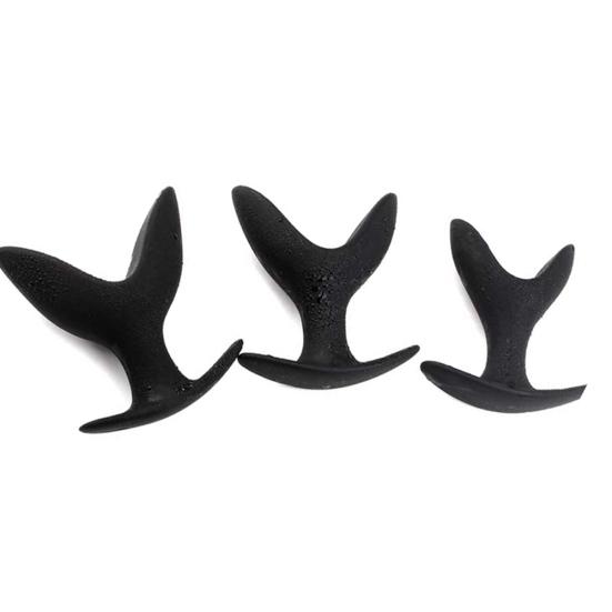 Unisex Soft Silicone Waterproof V Shape Butt Anal Plug Dildo Prostate Massager