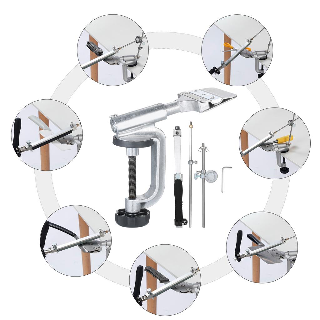 Sharpener Set Fixed-angle Knife Sharpener Knife Sharpening Kit Knife Slicker   Sharpener Abrasive Holding System with 4 Sharpening Stones