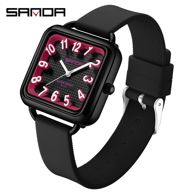 SANDA Student Quartz Exam Watch - Waterproof, Simple Design