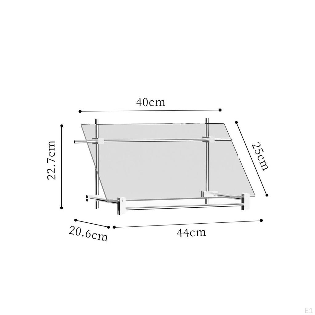 Acrylic Menu Stand Angled Holder with Base Minimalist Tabletop Display for Restaurants,
