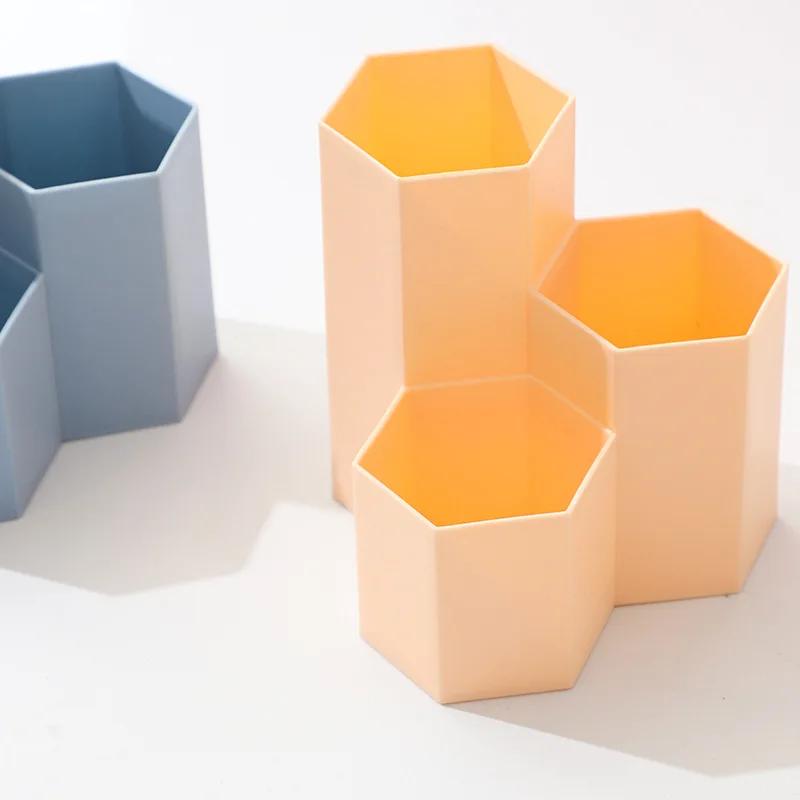 3 Lattices Cosmetic Brush Storage Box Organizer for Makeup Tools Pen Nail Polish Holder Large Capacity