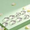Dainty Zircon Alphabet A-Z Letter Rings for Women Girls Adjustable Name Initial Female Finger Ring Daily Wedding Jewelry Gift