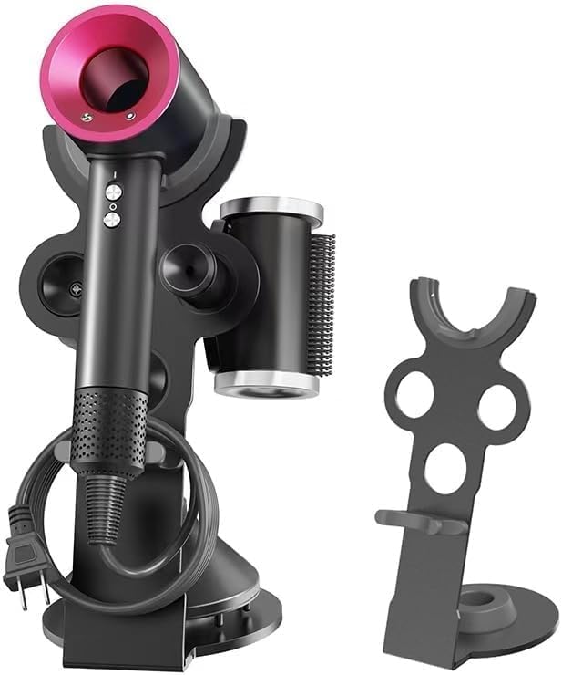 YUET Hair Dryer Holder Stand for Supersonic Hair Dryers, AirWrap Hair Dryers, Aluminum Alloy Stand, Power Plug Holder, Bathroom Organizer, Care Tool,