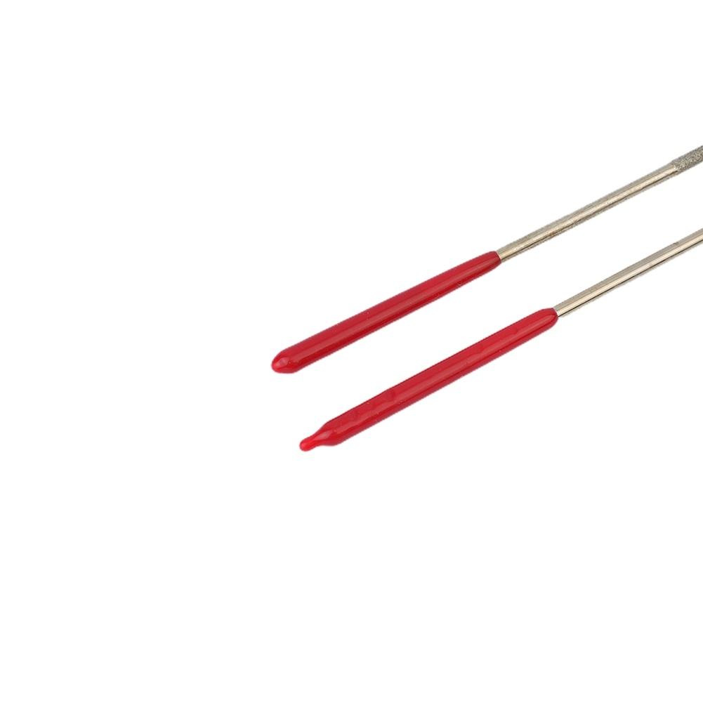 Industrial Diamond Files Needle File Silver Tone + Red Tool 3 X 140 Mm