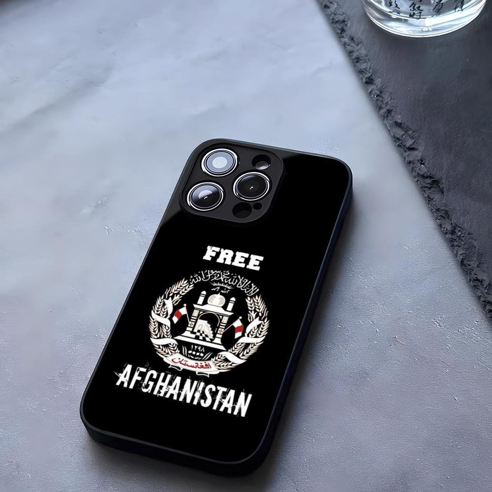 Afghan Afghanistan Flag Phone Case Tempered Glass For IPhone 17 13 14 16 12 15 11 Pro Max Plus Mini X XR SE2020 Coque