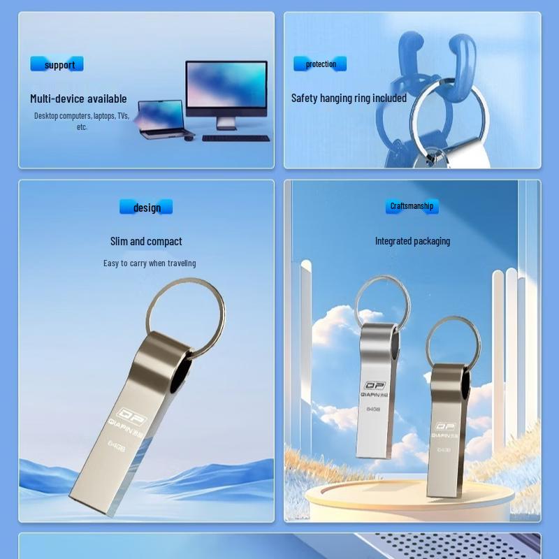 OLOEY Key Ring Metal USB 3.1 Flash Drive