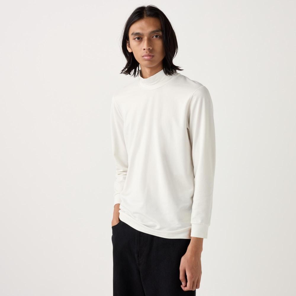 

Футболка с воротником-стойкой UNIQLO Heattech Cotton, часть 9, очень теплая