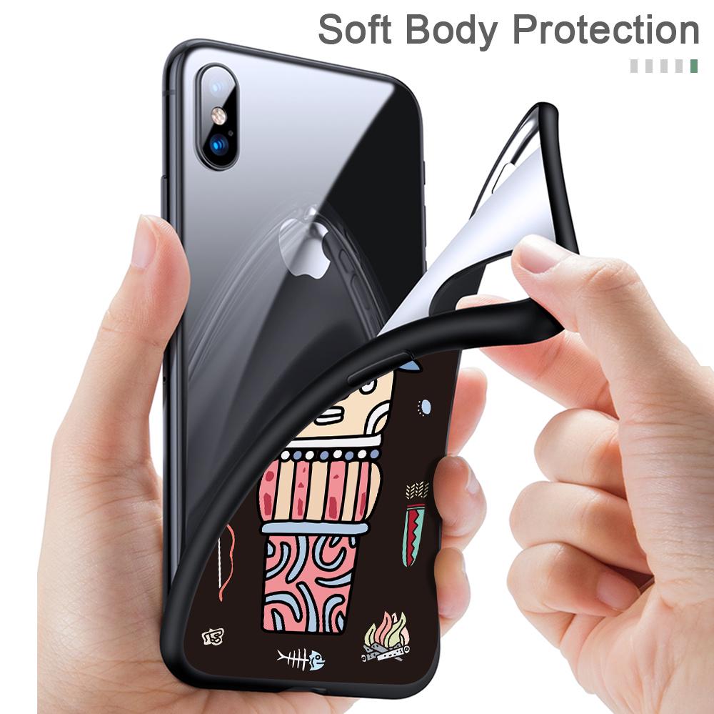 Cartoon Boho Wild Man Indian Chief Tribe Soft Silicone TPU Case Cover