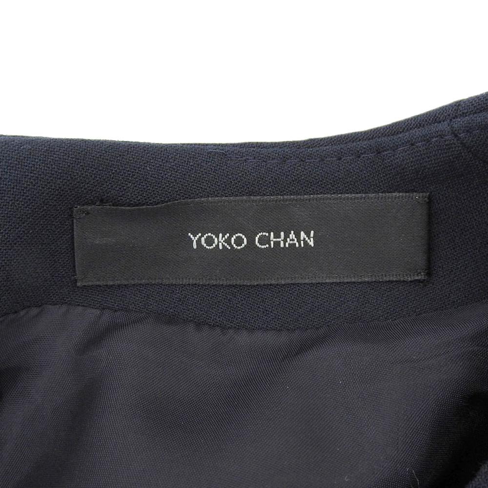 YOKOCHAN YOKO CHAN Yoko Chan Polyester X Rayon Short Sleeve Midi Dress Women's Dark Navy Size 36 YCD-121-747 Dress 36 Dark navyUsed