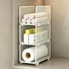 Multi-Layer Plastic Wrap Storage Rack Iron Vertical Storage Rack Cabinet Organizer  for Kitchen