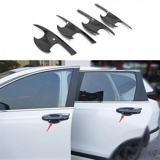 Fit For Honda CR-V 2017-2022 Cover Trim Carbon Fiber Outside Door Bowl Cup 4PCS