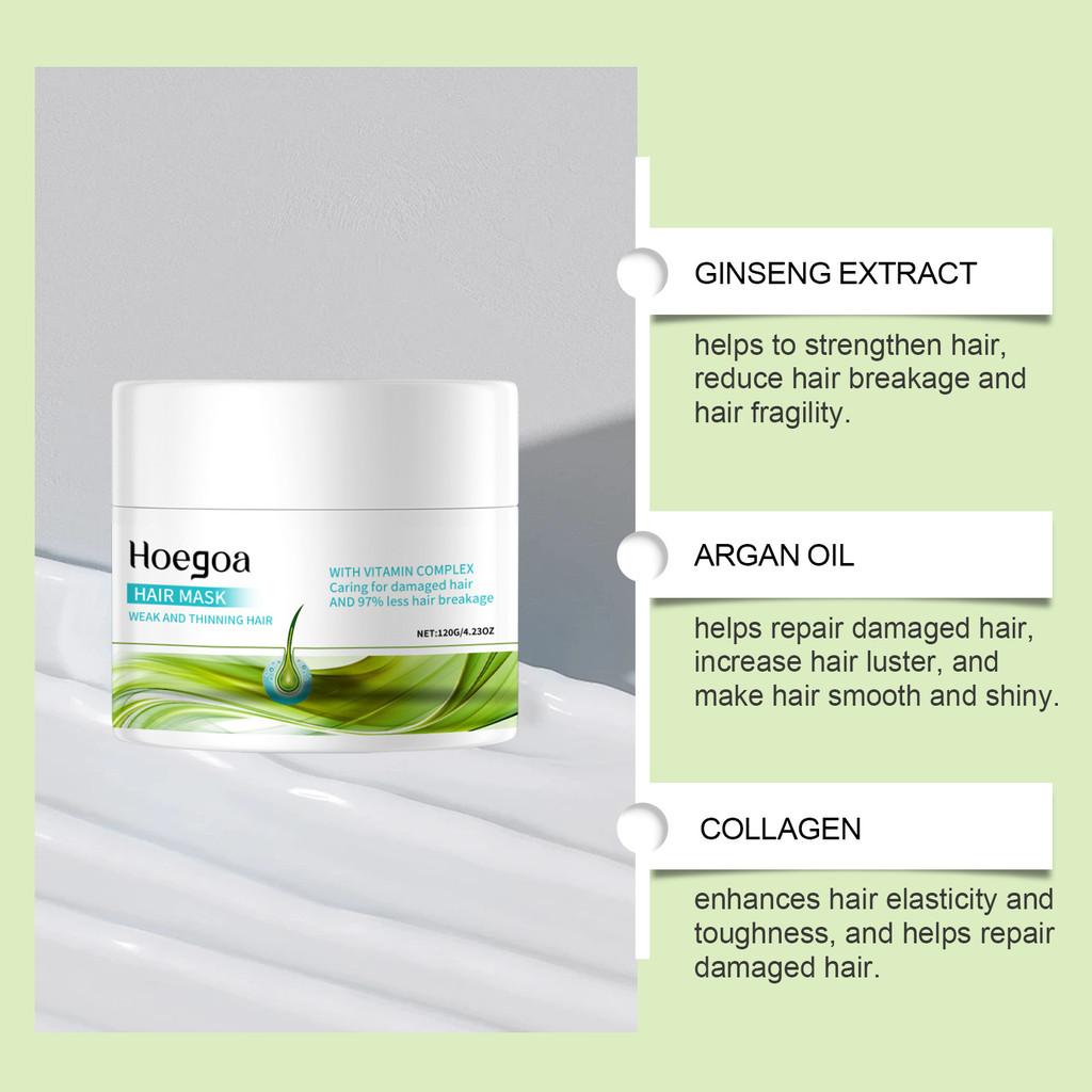 Hoegoa Nourishing Hair Mask For Hydrating Moisturizing Luxurious Glossy Soft Hair
