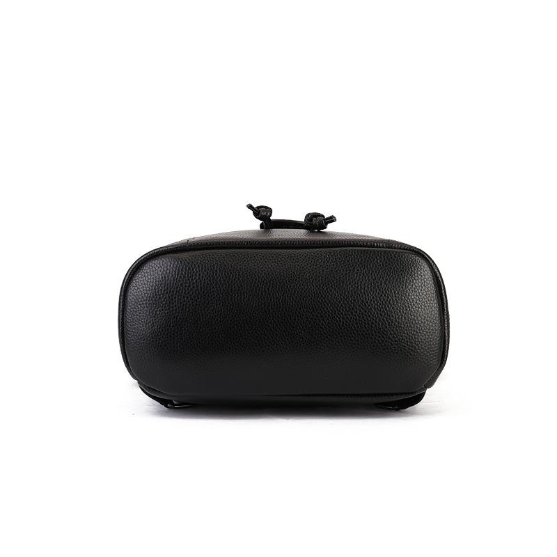 Plecak z prawdziwej skóry męski i damski jednolity kolor duża pojemność plecak studencki zaawansowany zmysł niszowy torba outdoorowa rekreacyjna podróżna