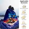 1pc, Aladdin's Genie and Jasmine Blanket Cartoon Throw for Home Decor, Gift Idea, All Seasons Use, Cozy Bedding Cover, Room Decoration