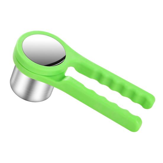 Rotary Garlic Press Vegetable Masher 304 Stainless Steel Manual Crusher with Nylon Handle Multi-Purpose Kitchen Utensil