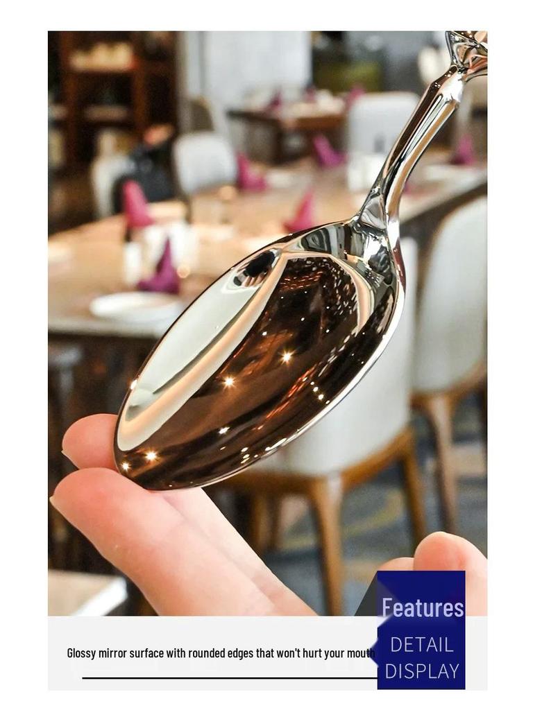 Western Premium 304 Stainless Steel Cutlery Set: Oval Handle Spoon, Fork & Steak Knife