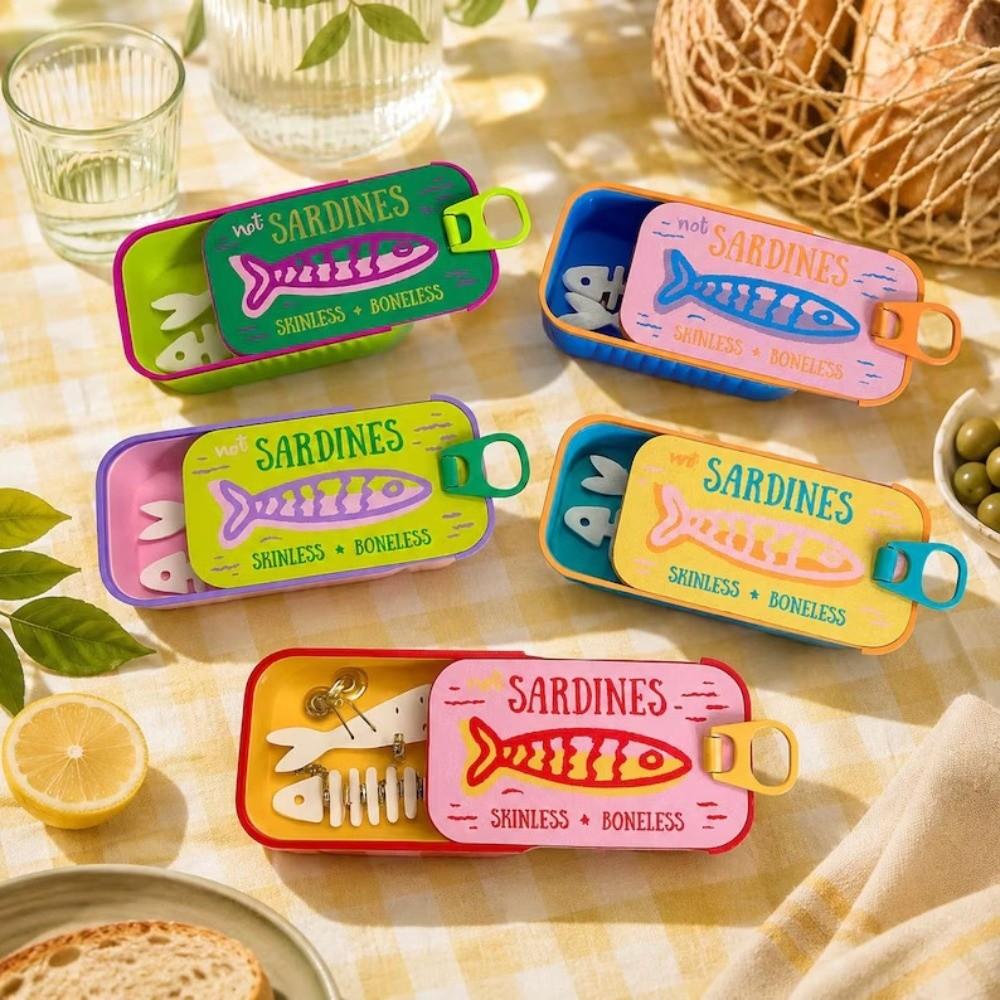 Multi Functional Sardine Tin Jewelry Box 3D Printed Fish Bone Jewelry Box Home Decor