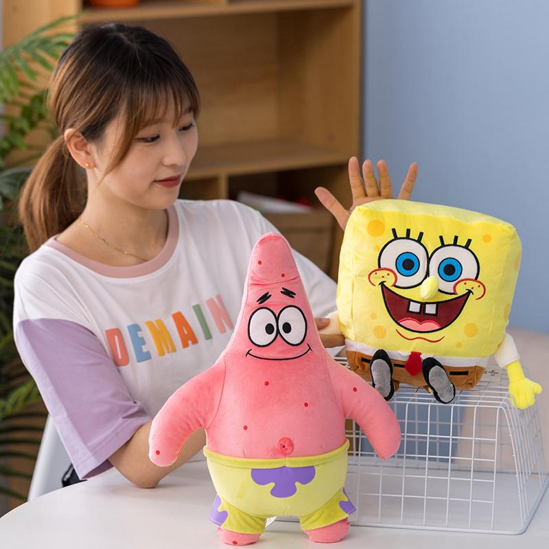 Anime Spongebob Squarepants Patrick Star Squidward Eugene H. Krabs Gary Kawaii Cartoon Stuffed Plush Toys Birthday Gift For Kid