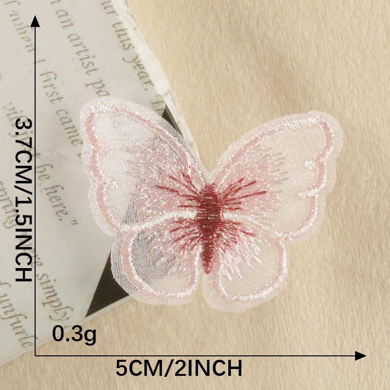 Computer Embroidery Badge Cloth Label Butterfly Transparent Jewelry Accessories Clothing Accessories Chapter Boy Handmade Diy Embroidery Cloth Sticker