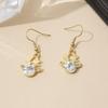 European & American Long Antler Alloy Christmas Earrings for Women