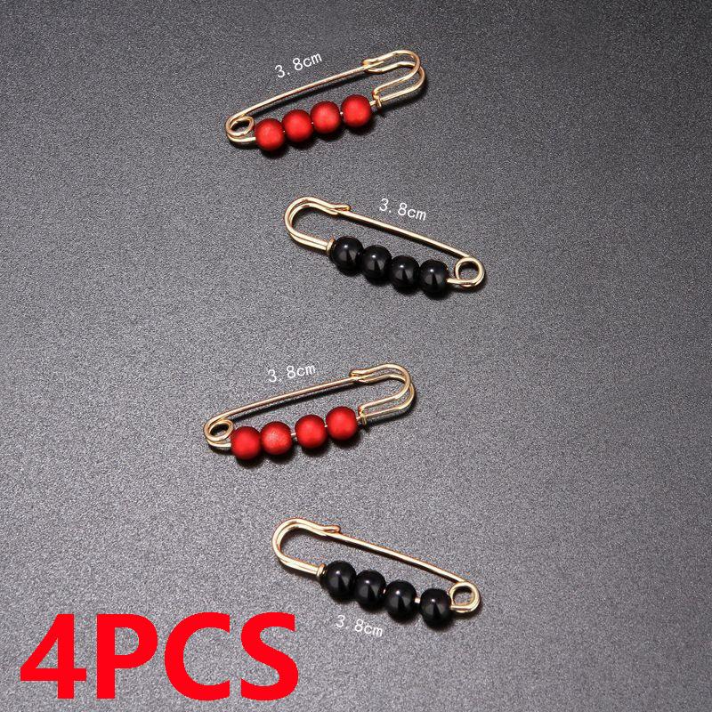 4ks Faux Pearl Brože Set Elegance Móda Ženy Zirkon Lapel Pin Svetr Šaty Brož Pins Diy Doplňky Dárky