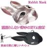 Sugarello Rabbit Masks, Animal Masks, Cosplay, Halloween, Party Headgear, Set of 2 (Gray)