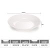 12-Inch White Melamine Round Dinner Plate